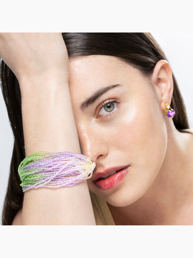 Bracelet Luxenter en cristal vert avec finition et plaqué or 18k - Kibak Vert - Kiabi