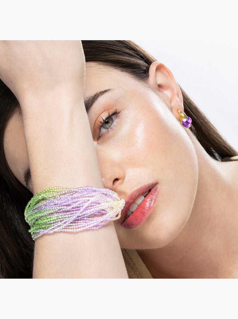 Bracelet Luxenter en cristal vert avec finition et plaqué or 18k - Kibak Vert - Kiabi