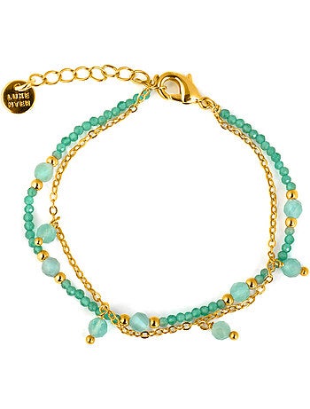 Bracelet Luxenter en cristal vert, finition or jaune 18k - Aira