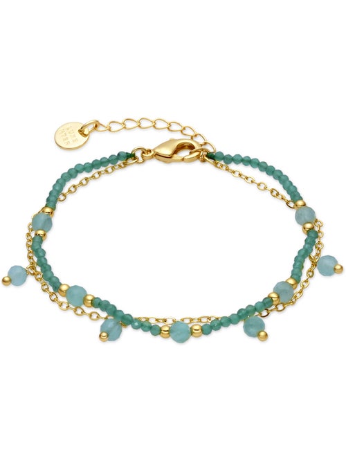 Bracelet Luxenter en cristal vert, finition or jaune 18k - Aira - Kiabi Bracelet Luxenter en cristal vert, finition or jaune 18k - Aira - Kiabi