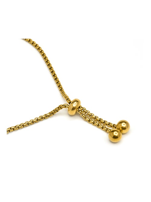 Bracelet Luxenter en nacre blanche finie plaqué or jaune 18K - Alphabet - Kiabi