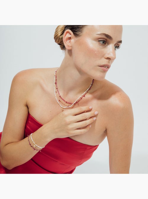 Bracelet Luxenter en nacre blanche, finition or jaune 18k - Nyali - Kiabi Bracelet Luxenter en nacre blanche, finition or jaune 18k - Nyali - Kiabi