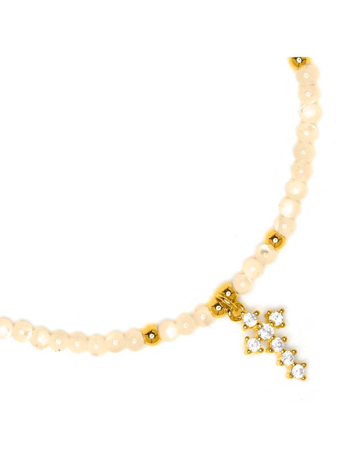Bracelet Luxenter en nacre blanche, finition or jaune 18k - Nyali - Kiabi