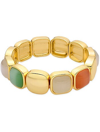 Bracelet Luxenter en œil-de-chat multicolore avec finition en or 18 carats - Jajim
