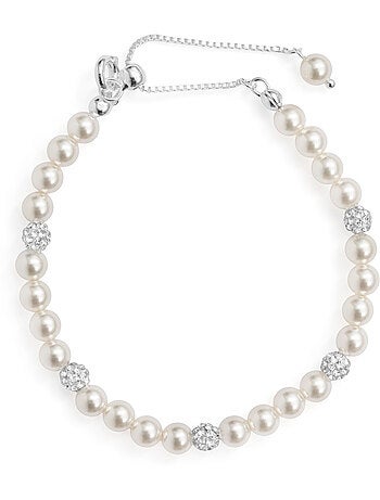 Bracelet Luxenter en perle blanche avec finition argentée - Zurgrak