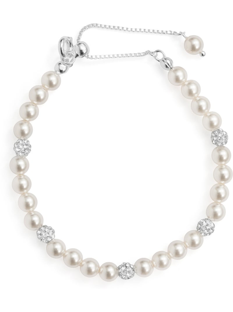 Bracelet Luxenter en perle blanche avec finition argentée - Zurgrak Argent - Kiabi