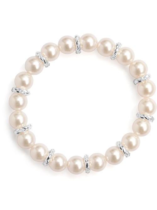 Bracelet Luxenter en perle blanche, finition argent - Clasow - Kiabi Bracelet Luxenter en perle blanche, finition argent - Clasow - Kiabi
