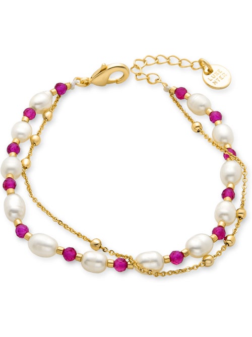Bracelet Luxenter en perles blanches avec finition en or jaune 18 carats - Zawind - Kiabi Bracelet Luxenter en perles blanches avec finition en or jaune 18 carats - Zawind - Kiabi