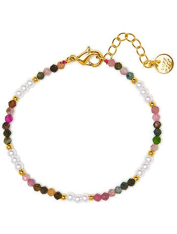 Bracelet Luxenter en tourmaline multicolore, finition or jaune 18k - Sury