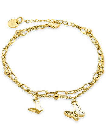 Bracelet Luxenter en zircon brillant fini et plaqué or 18k - Tiek