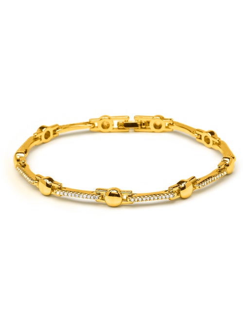 Bracelet Luxenter en zircone brillante avec finition or jaune 18 carats - Rarix - Kiabi Bracelet Luxenter en zircone brillante avec finition or jaune 18 carats - Rarix - Kiabi