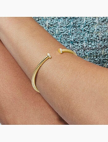 Bracelet Luxenter en zircone brillante, finition or jaune 18 carats - Aih
