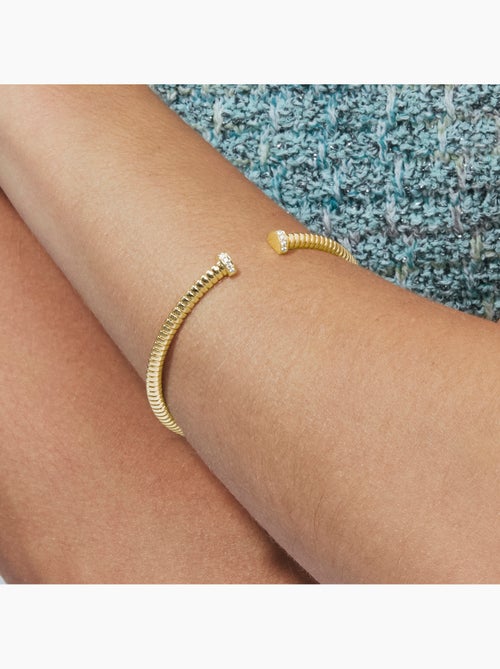 Bracelet Luxenter en zircone brillante, finition or jaune 18 carats - Aih - Kiabi