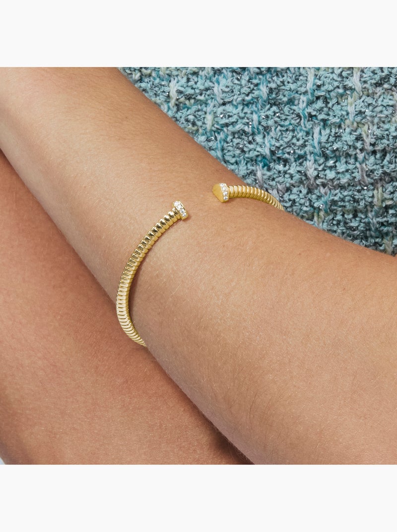 Bracelet Luxenter en zircone brillante, finition or jaune 18 carats - Aih Argent - Kiabi