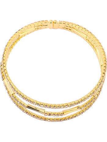 Bracelet Luxenter en zircone brillante, finition or jaune 18 carats - Amlok