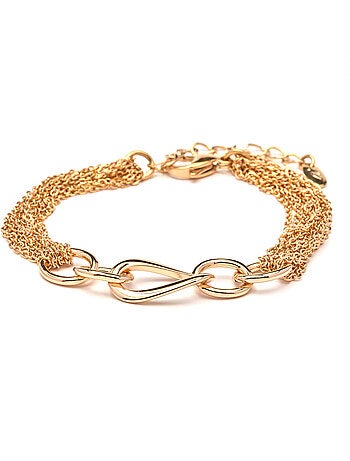 Bracelet Luxenter en zircone brillante, finition or jaune 18 carats - Hidvis