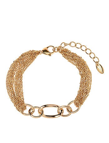 Bracelet Luxenter en zircone brillante, finition or jaune 18 carats - Hidvis