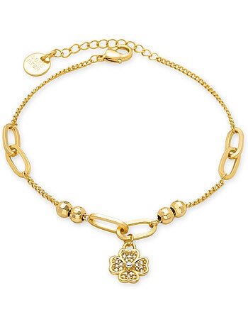 Bracelet Luxenter en zircone brillante, finition or jaune 18 carats - Wilya
