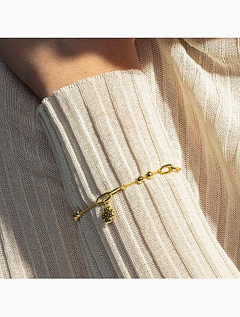 Bracelet Luxenter en zircone brillante, finition or jaune 18 carats - Wilya