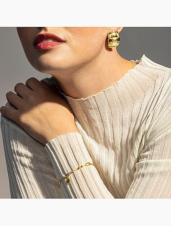 Bracelet Luxenter en zircone brillante, finition or jaune 18 carats - Wilya