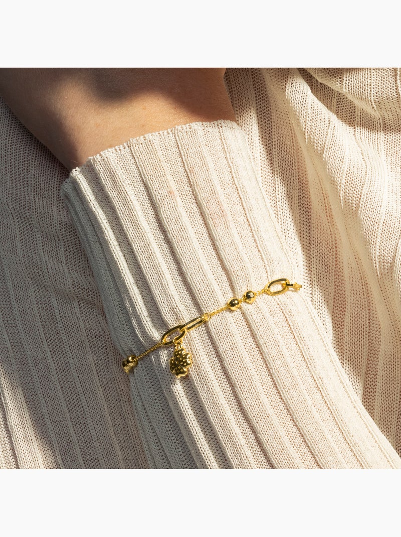 Bracelet Luxenter en zircone brillante, finition or jaune 18 carats - Wilya Argent - Kiabi