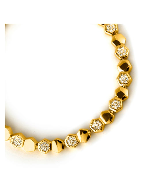 Bracelet Luxenter en zircone brillante, finition or jaune 18k - Lyth - Kiabi