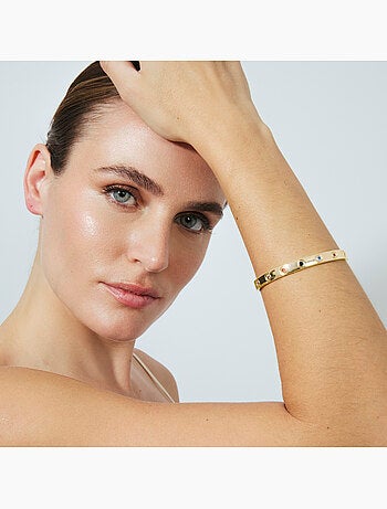 Bracelet Luxenter en zircone multicolore avec finition en or jaune 18 carats - Beru