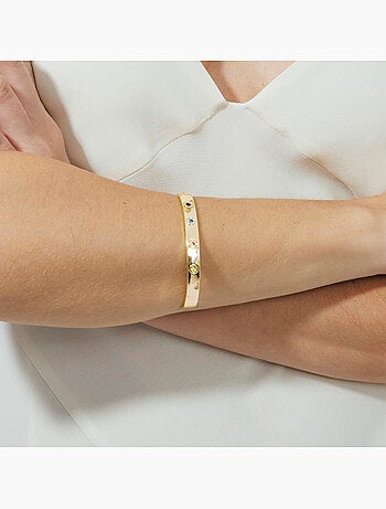Bracelet Luxenter en zircone multicolore avec finition en or jaune 18 carats - Beru