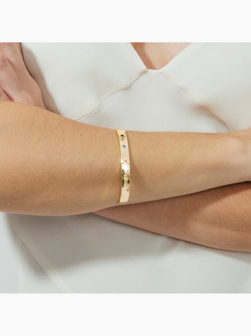 Bracelet Luxenter en zircone multicolore avec finition en or jaune 18 carats - Beru - Kiabi Bracelet Luxenter en zircone multicolore avec finition en or jaune 18 carats - Beru - Kiabi