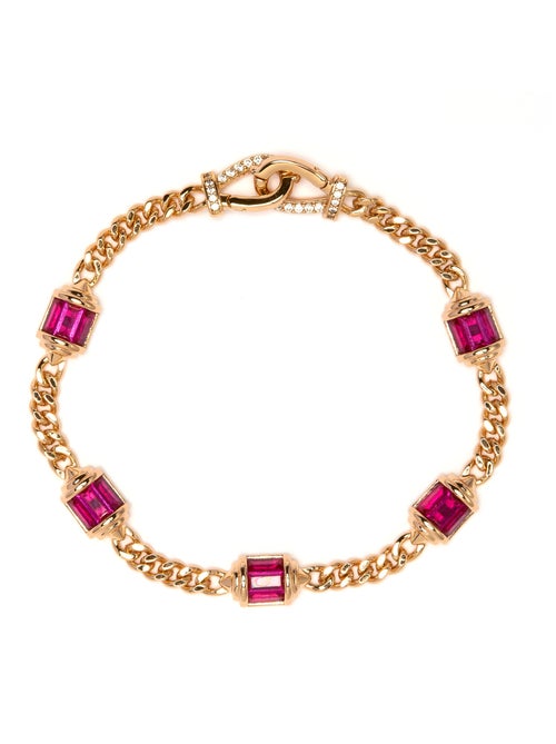 Bracelet Luxenter en zircone rubis avec finition et plaqué or 18k - Kansha - Kiabi