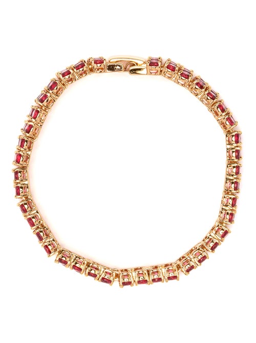 Bracelet Luxenter en zircone rubis fini et plaqué or 18k - Uriom - Kiabi Bracelet Luxenter en zircone rubis fini et plaqué or 18k - Uriom - Kiabi