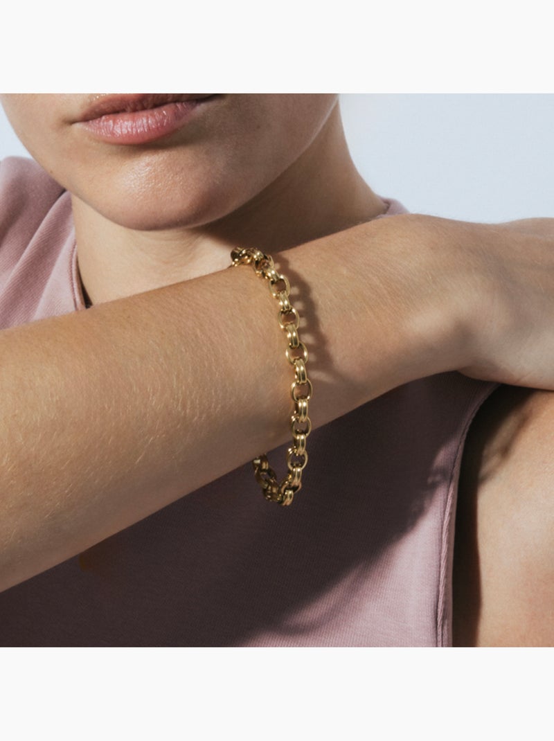 Bracelet Luxenter et plaqué or 18k - Haloy Jaune - Kiabi