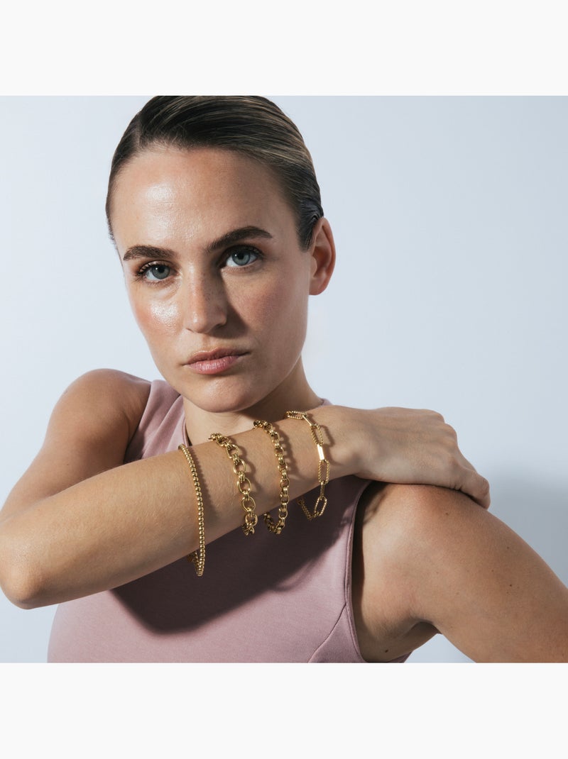 Bracelet Luxenter et plaqué or 18k - Neehi Jaune - Kiabi