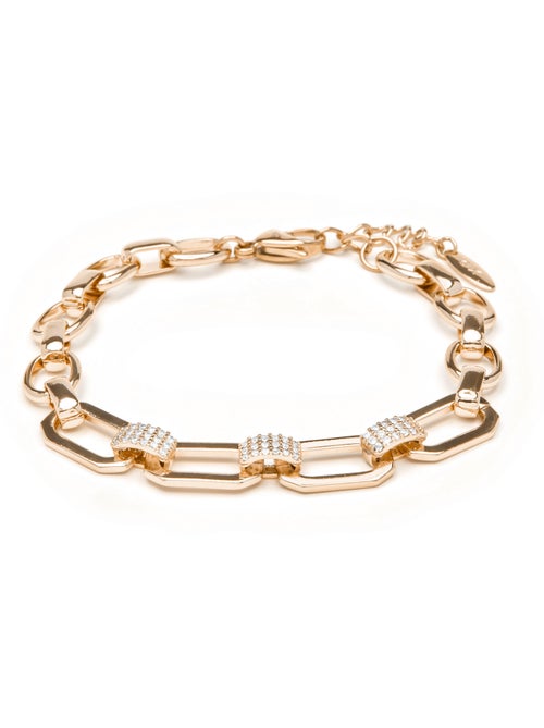 Bracelet Luxenter et plaqué or 18k et zirconium brillant - Askev - Kiabi