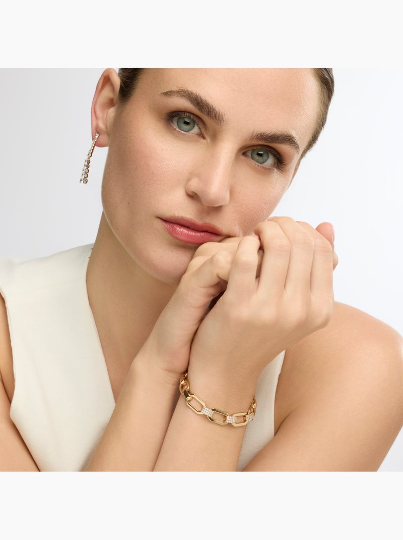 Bracelet Luxenter et plaqué or 18k et zirconium brillant - Askev Argent - Kiabi