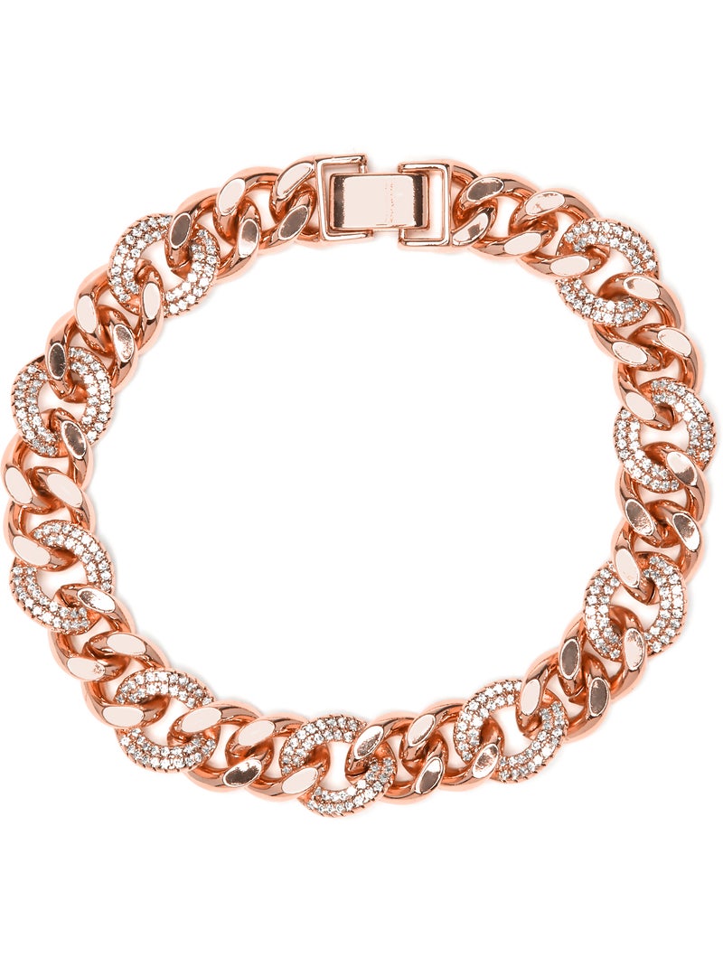 Bracelet Luxenter et plaqué or 18k et Zirconium brillant - Sarva Argent - Kiabi