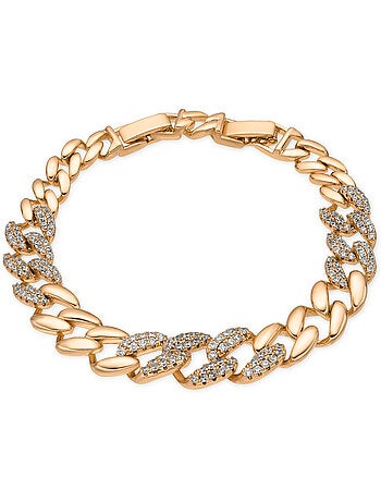 Bracelet Luxenter et plaqué or 18k et Zirconium brillant - Silda