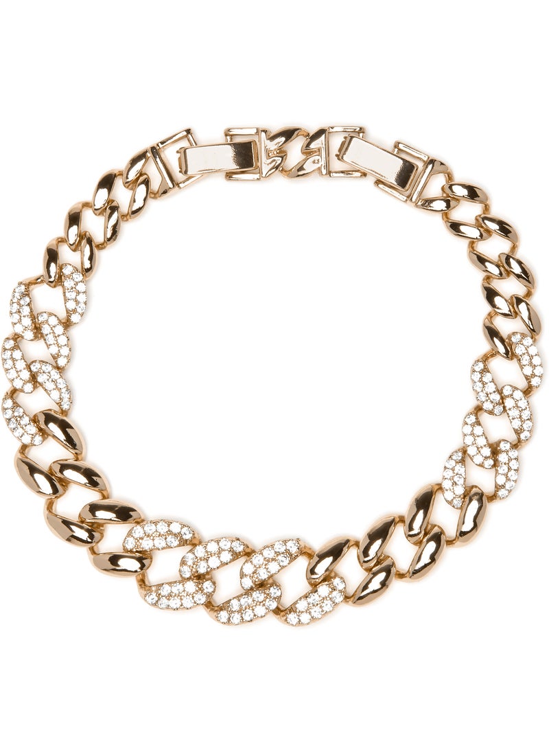 Bracelet Luxenter et plaqué or 18k et Zirconium brillant - Silda Argent - Kiabi