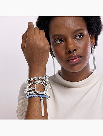 Bracelet Luxenter fini en rhodium - Ansy