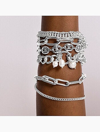 Bracelet Luxenter fini en rhodium - Delsa