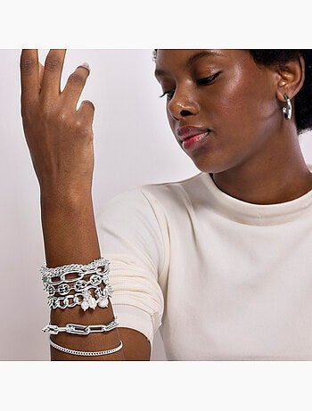 Bracelet Luxenter fini en rhodium - Delsa