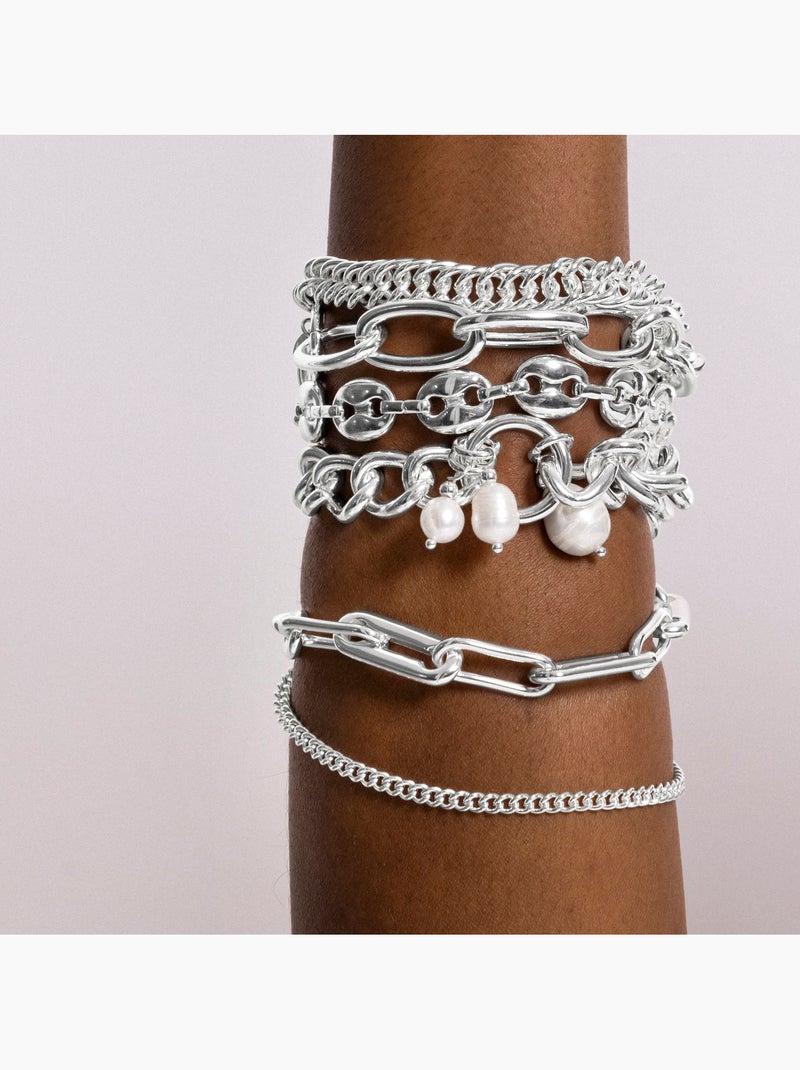 Bracelet Luxenter fini en rhodium - Delsa Gris - Kiabi