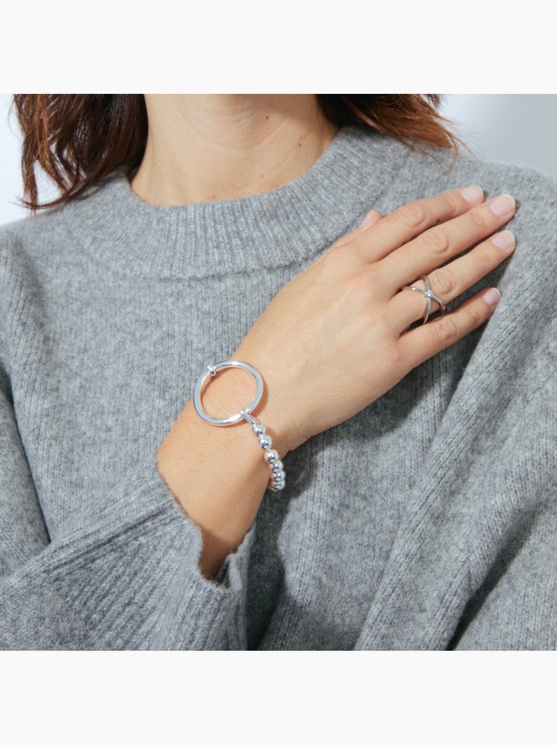 Bracelet Luxenter fini en rhodium - Korat Gris - Kiabi