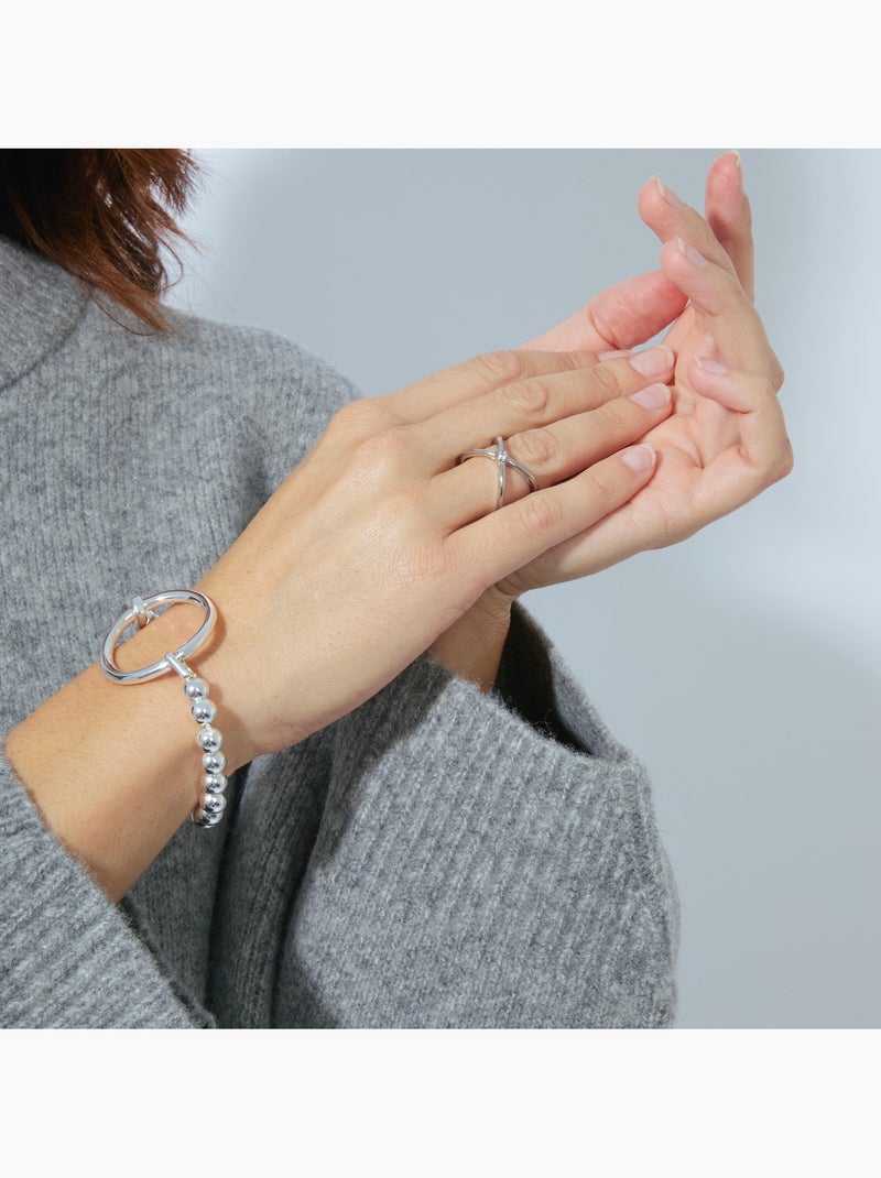 Bracelet Luxenter fini en rhodium - Korat Gris - Kiabi