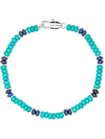Bracelet Luxenter finition argent et turquoise - Ipola