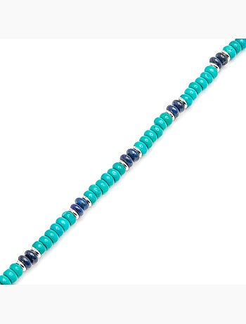 Bracelet Luxenter finition argent et turquoise - Ipola