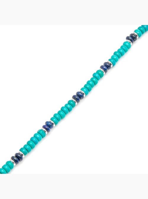 Bracelet Luxenter finition argent et turquoise - Ipola - Kiabi