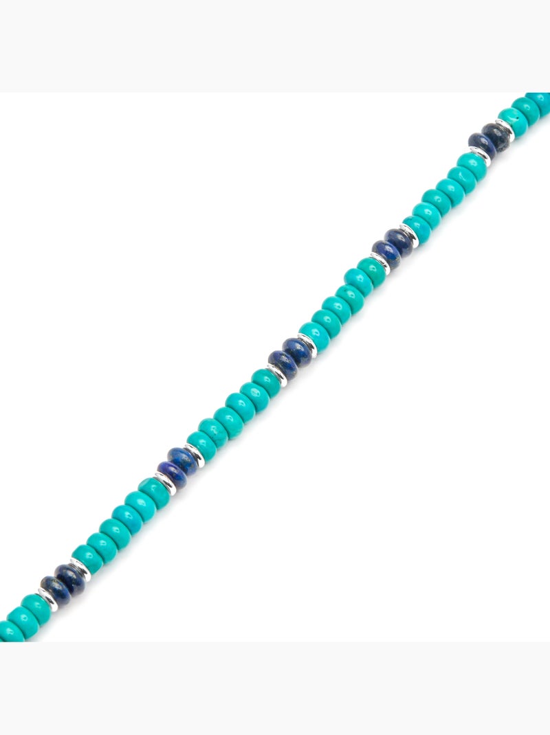 Bracelet Luxenter finition argent et turquoise - Ipola Bleu - Kiabi