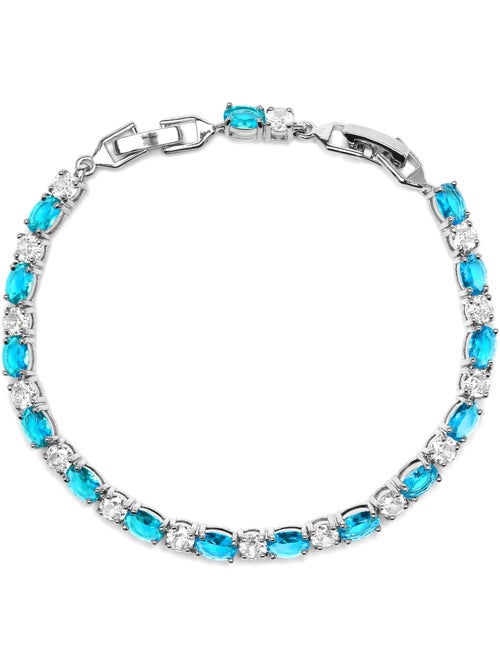 Bracelet Luxenter finition argent et zircone aquamarine - Libsi - Kiabi Bracelet Luxenter finition argent et zircone aquamarine - Libsi - Kiabi