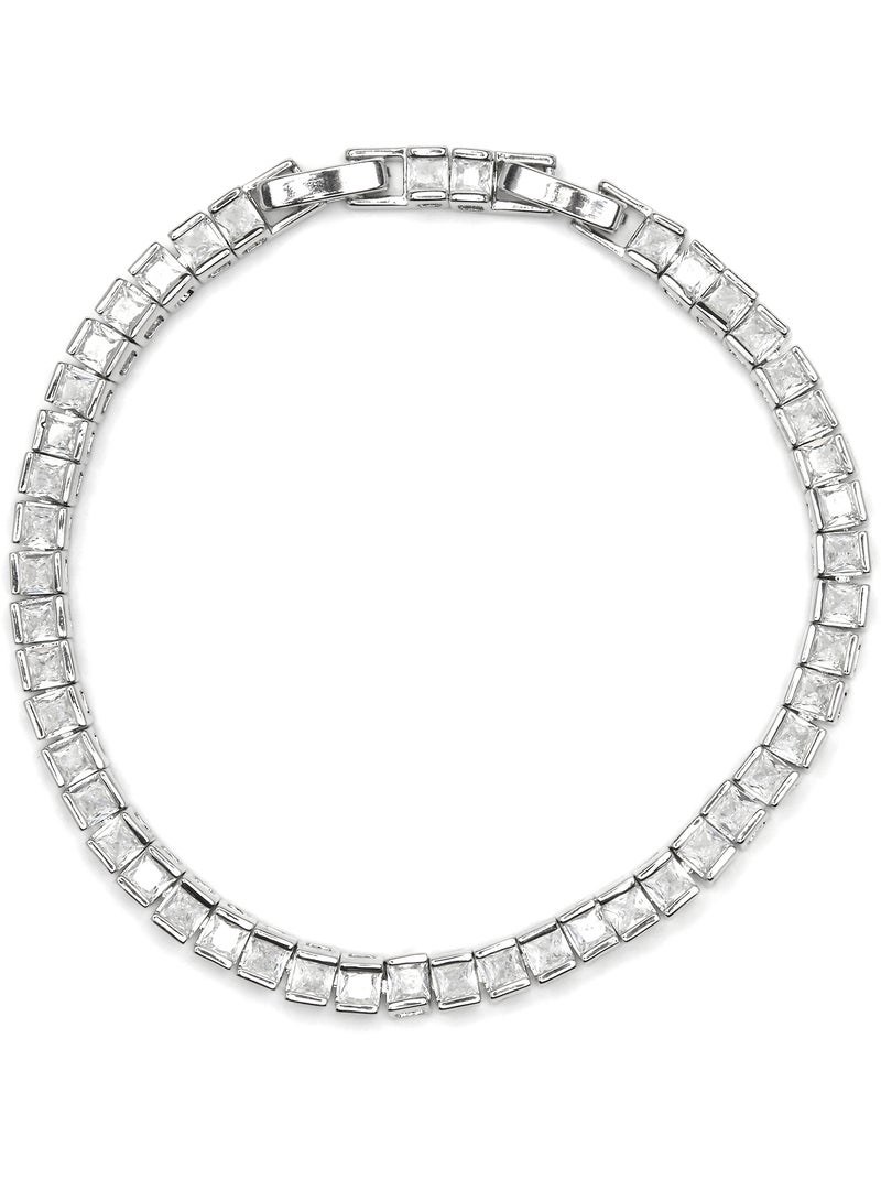 Bracelet Luxenter finition argent et zircone brillante - Zaix Argent - Kiabi